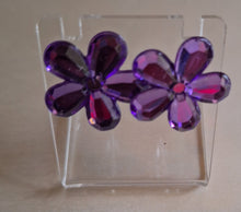 Load image into Gallery viewer, Purple Daisy Earrings  l LeMcK Design Studio
