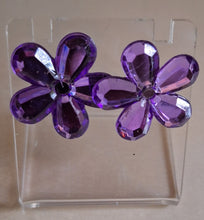 Load image into Gallery viewer, Purple Daisy Earrings  l LeMcK Design Studio
