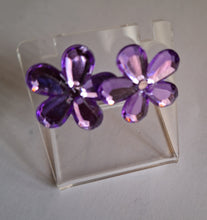 Load image into Gallery viewer, Purple Daisy Earrings  l LeMcK Design Studio
