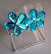 Load image into Gallery viewer, Blue Daisy Earrings l LeMcK Design Studio
