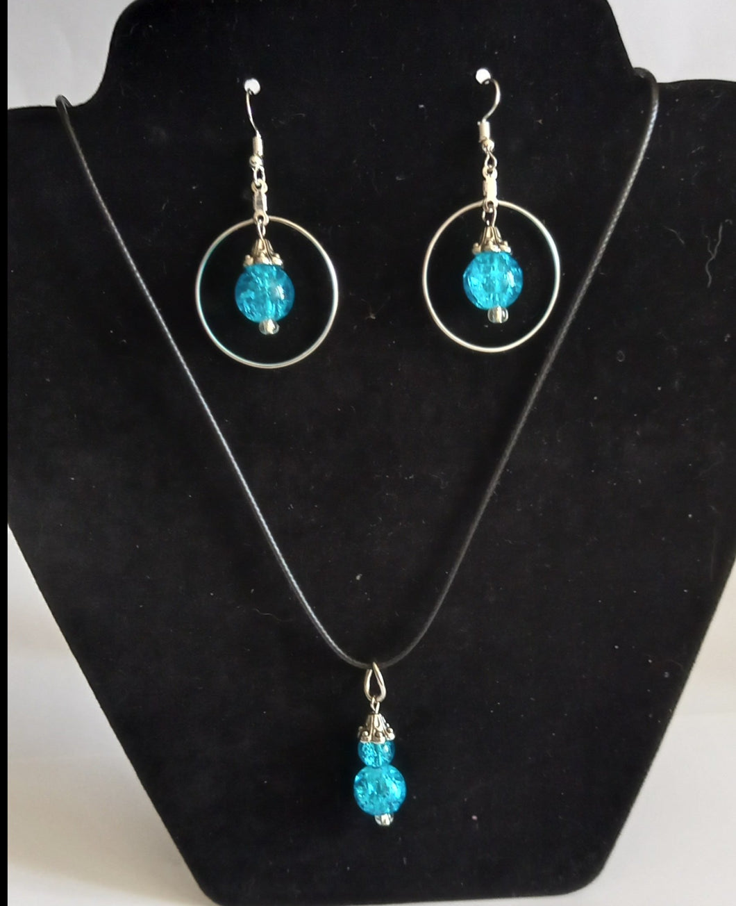 Blue Glass Necklace Set | LeMcK Design  Studio