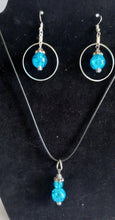 Load image into Gallery viewer, Blue Glass Necklace Set | LeMcK Design  Studio
