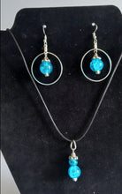 Load image into Gallery viewer, Blue Glass Necklace Set | LeMcK Design  Studio
